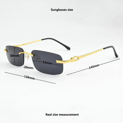 Brand Designer Fashion Rimless 2021 Retro Sunglasses For Men And Women-Unique and Classy