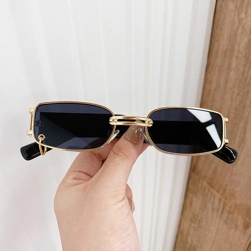 New Rectangular Hip Hop Vintage Metal Square Luxury Sunglasses For Men And Women-Unique and Classy