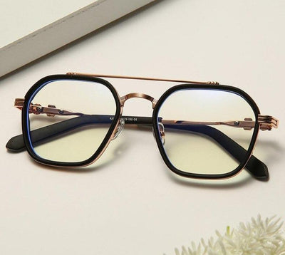 Oversized Titanium Glasses Acetate Anti-Blue Pilot Glasses Frame For Unisex