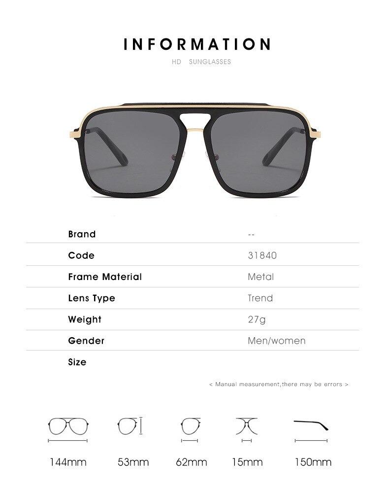 2020 Fashion Cool Men Square Lancier Style Vintage Sunglasses For Unisex-Unique and Classy