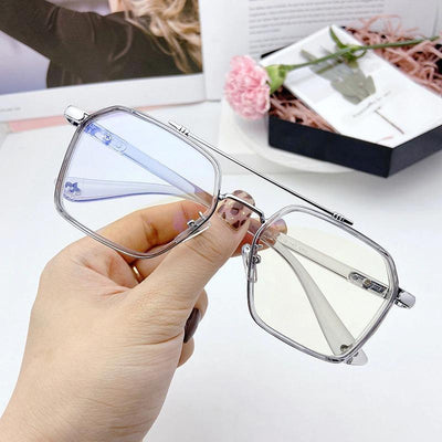 Buy Retro Anti-Blue Light Square Glasses Frame Brand Designer Ins Popular Optical Eyeglasses Frames