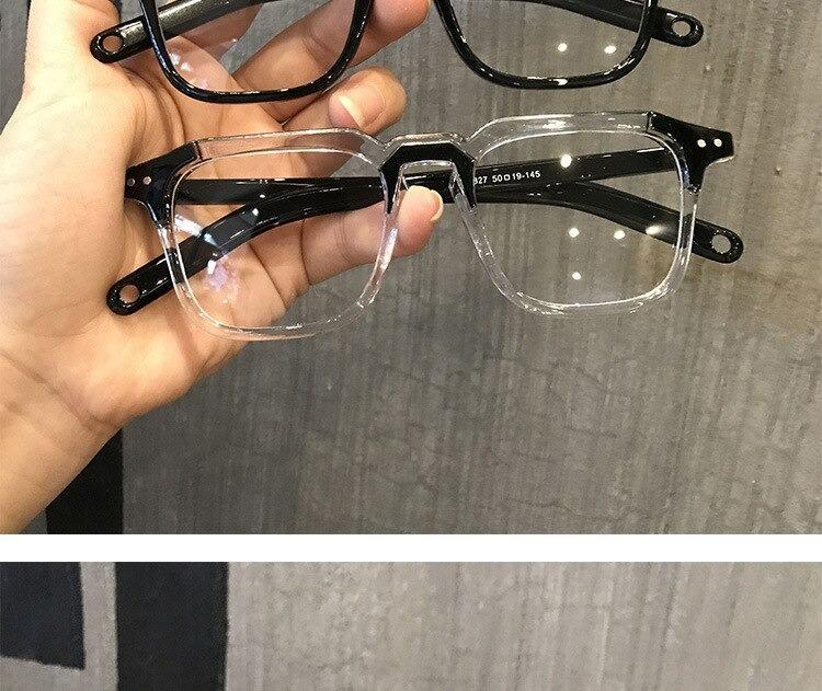 Buy Transparent Anti Blue Light Glasses Square Computer Eyeglasses Men And Women