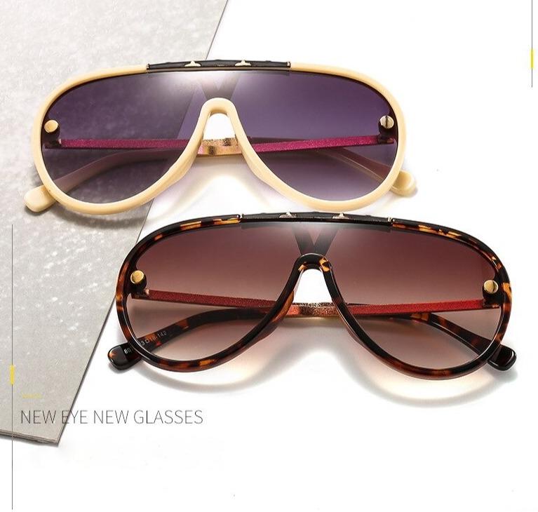 2020 New Oversized One Piece Vintage Punk Rivet Sunglasses For Men And Women-Unique and Classy