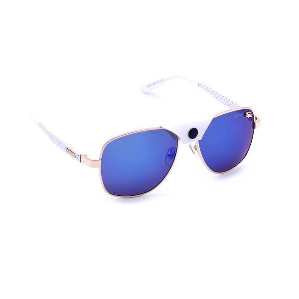 Blue, Gold Rectangle Strong and Durable Sunglasses For Men and Women-Unique and Classy