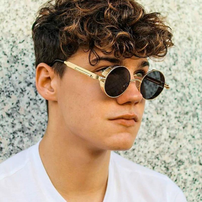 High Quality Retro Classic Luxury Brand Designer Round Metal Frame Sunglasses For Men And Women-Unique and Classy