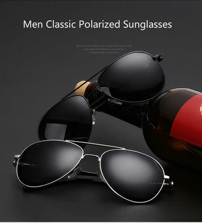 Classic Polarized Men Driving Black Pilot  Sunglasses For Men And Women-Unique and Classy