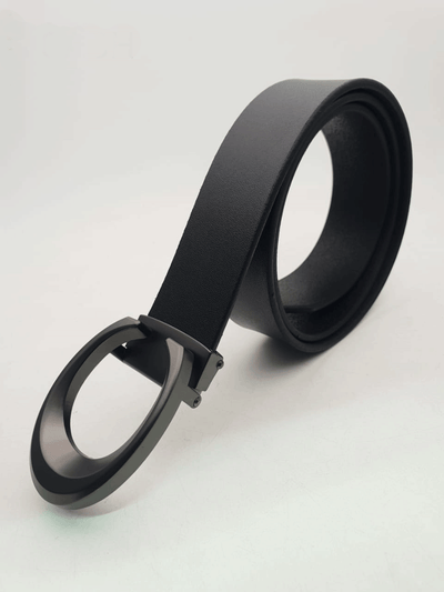 Classic Curve C Pattern Leather Strap Belt For Men's-Unique and Classy