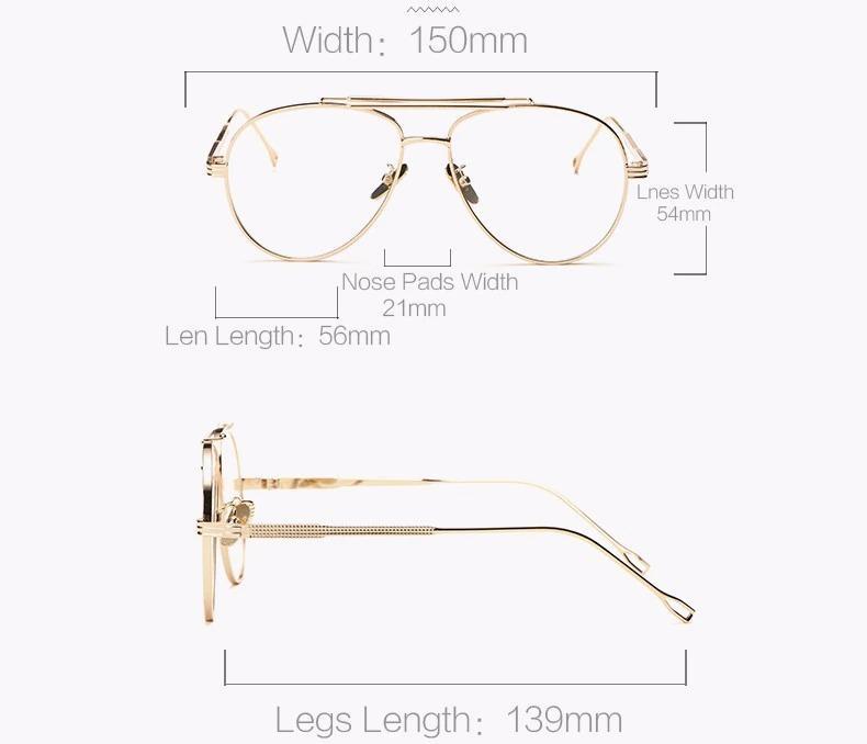 Buy Luxury Fashion Pilot Oversize Antiblue Square Eyeglasses For Men Women