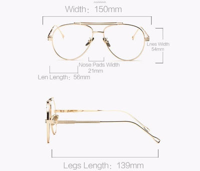 Buy Luxury Fashion Pilot Oversize Antiblue Square Eyeglasses For Men Women