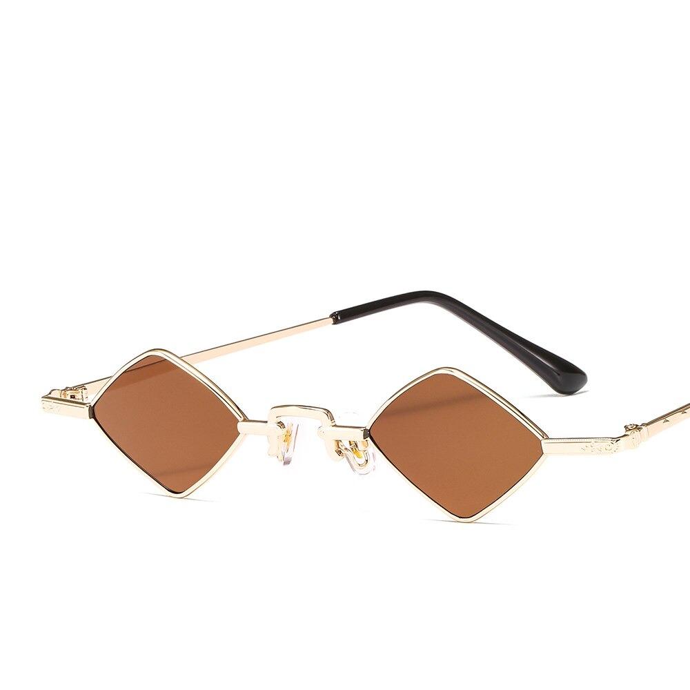 Brand Design Metal Frame Diamond Shaped Small Retro Sunglasses For Men And Women-Unique and Classy