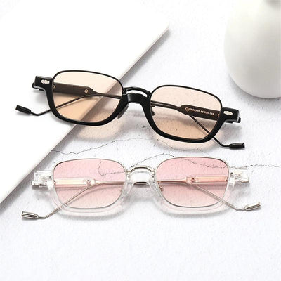 Semi-Metal Frame Classic Vintage Brand Designer Sunglasses For Unisex-Unique and Classy