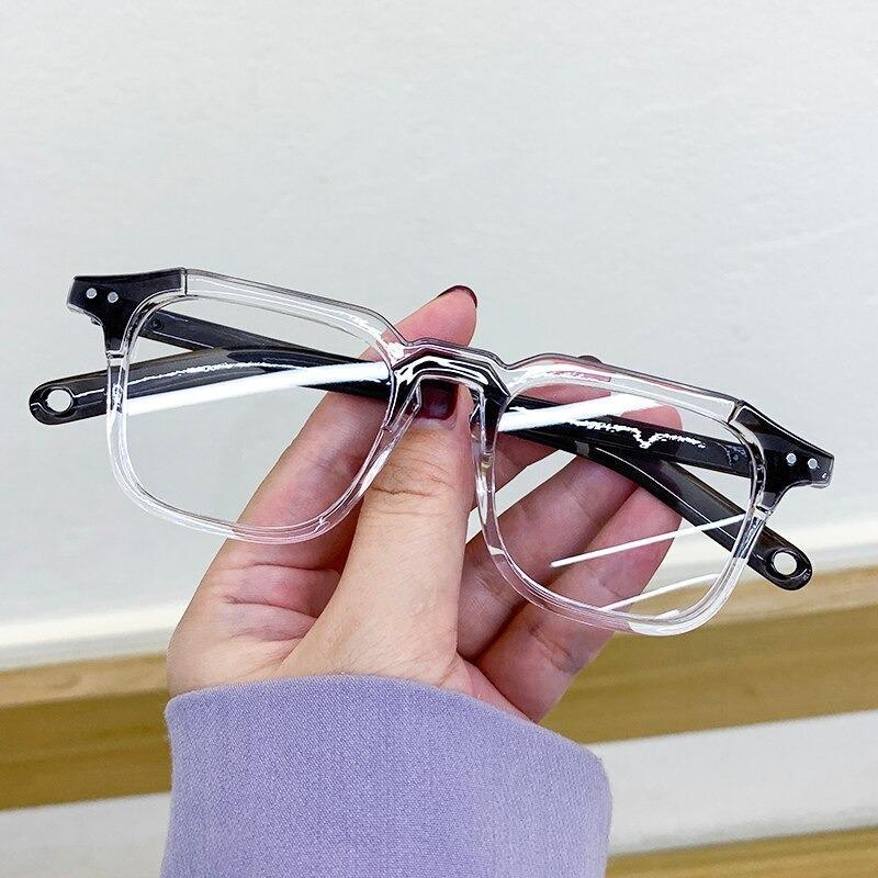 Buy Transparent Anti Blue Light Glasses Square Computer Eyeglasses Men And Women