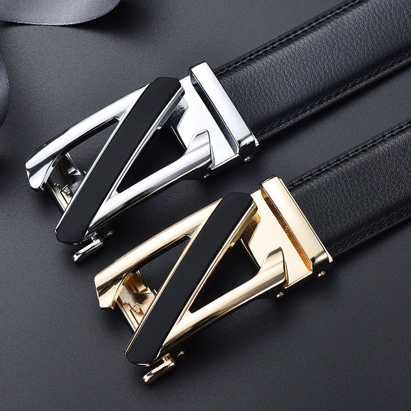 Casual Z Letter Design Automatic Buckle High Quality Belts For Men's-Unique and Classy