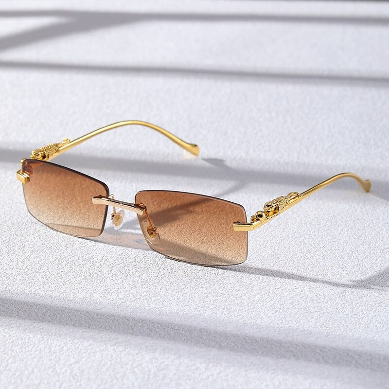 Vintage Rimless Brand Sunglasses For Unisex-Unique and Classy