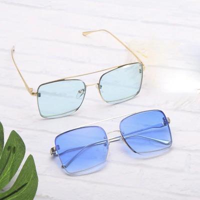 Unique Design Retro Brand Square Full Wrap Metal Style Sunglasses For Men And Women-Unique and Classy