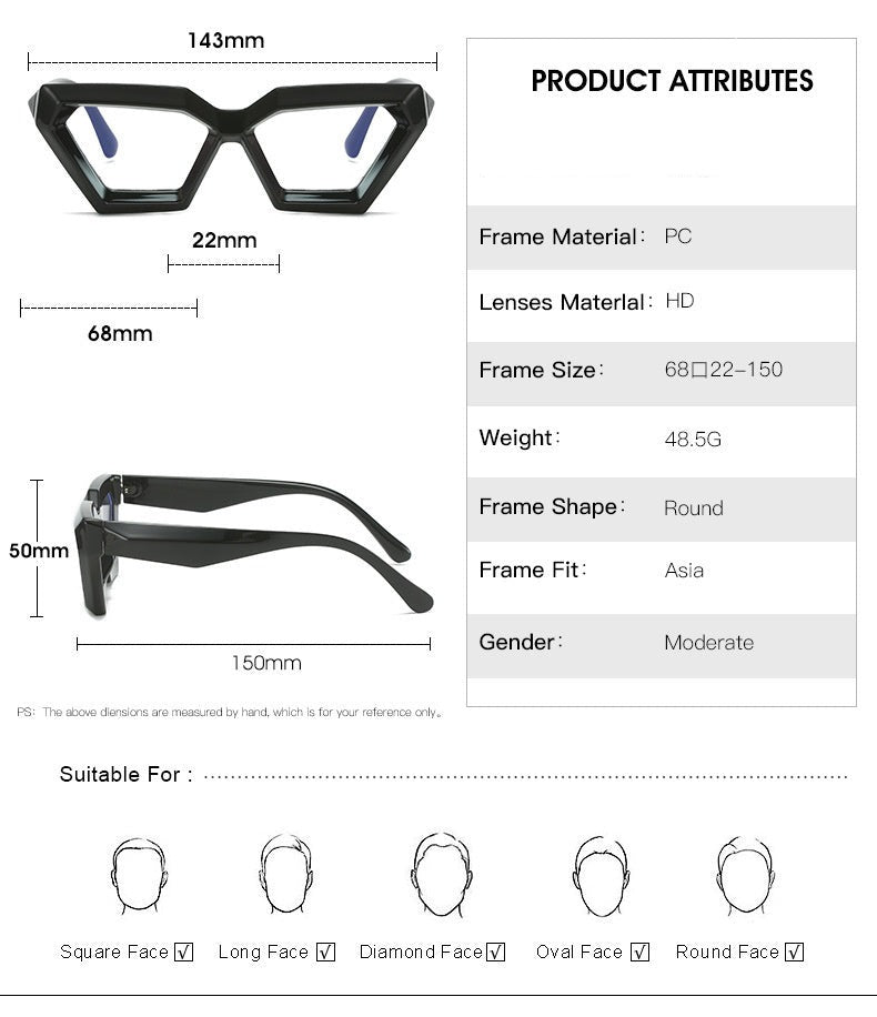 New Fashionable Unique Square Optical Anti-blue Glasses For Men And Women-Unique and Classy