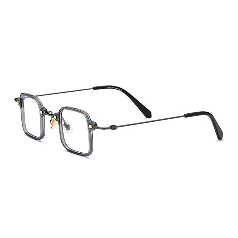 Titanium Designer Retro Small Square Eyeglasses For Men And Women-Unique and Classy