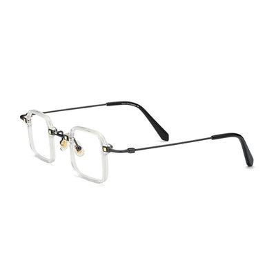 Titanium Designer Retro Small Square Eyeglasses For Men And Women-Unique and Classy