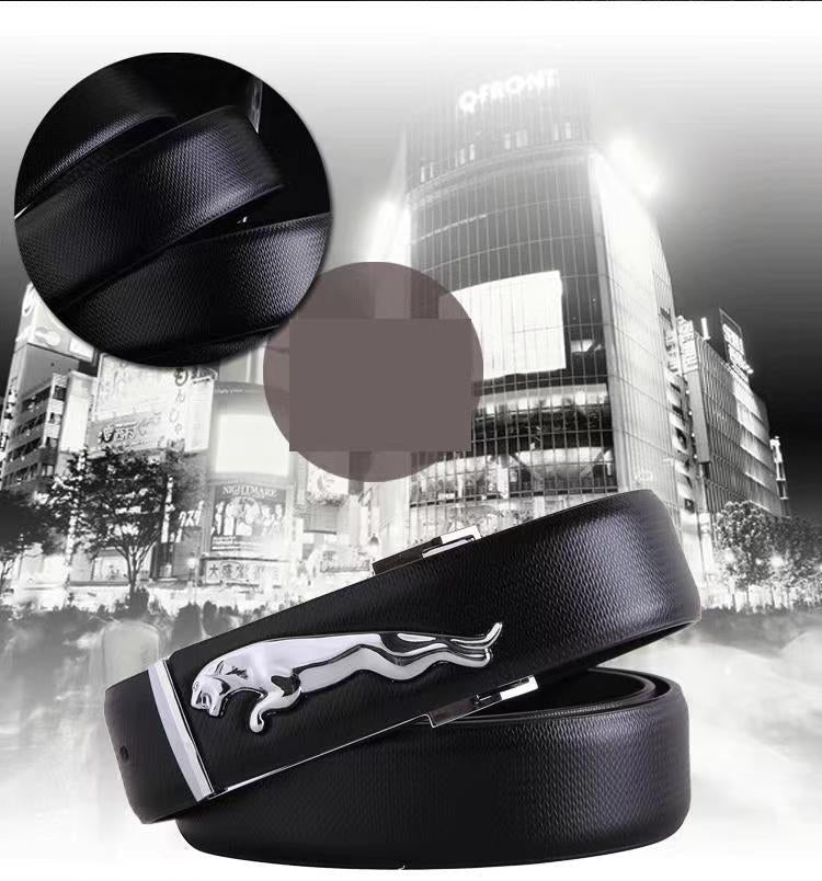 Fashionable Jaguar Alloy Buckle Designer Belt For Men's-Unique and Classy