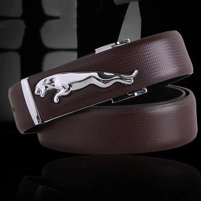 Fashionable Jaguar Alloy Buckle Designer Belt For Men's-Unique and Classy