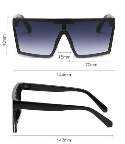 Oversized Design Square Big Frame  Sunglasses For Men And Woman-Unique and Classy