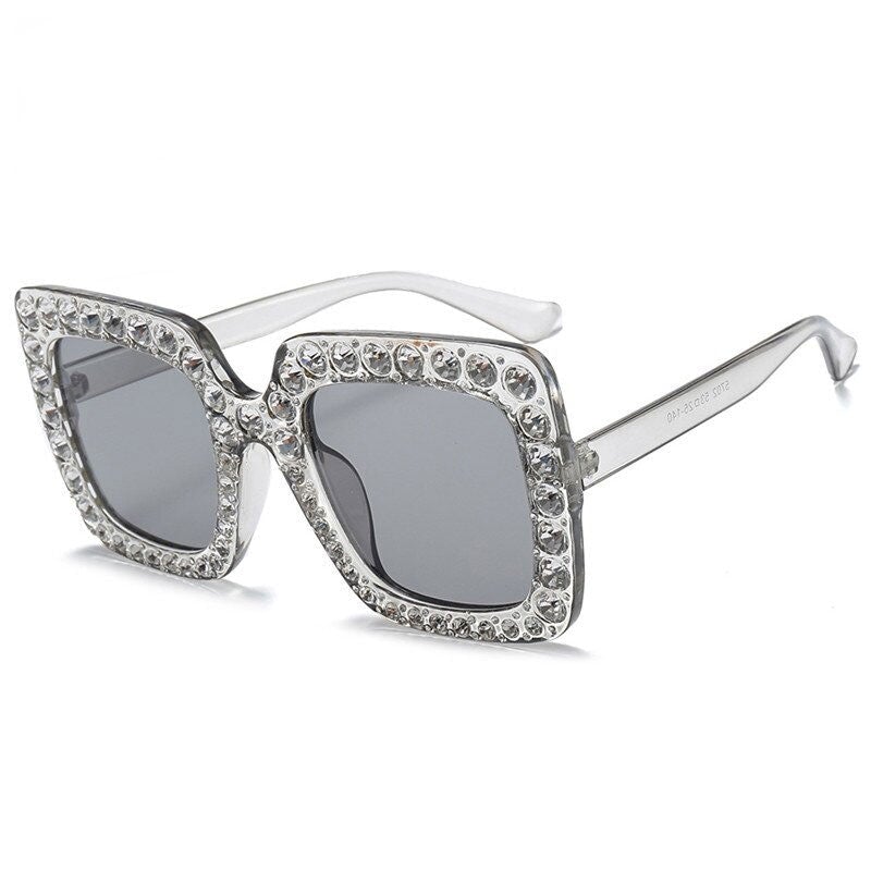 Crystal Diamond Designer Frame Sunglasses For Unisex-Unique and Classy