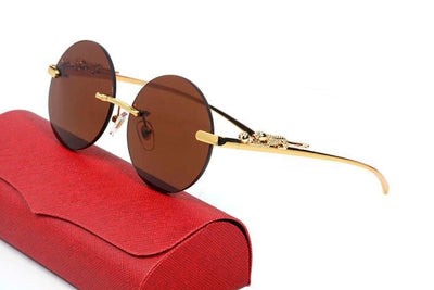 Designer Brand Rimless Fashion Sunglasses For Unisex-Unique and Classy