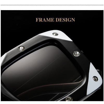 2020 Italian Big Frame Square Crystal Diamond Sunglasses For Unisex-Unique and Classy