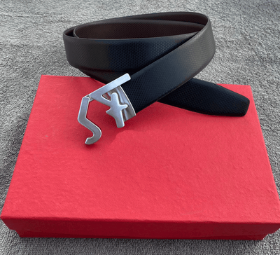 Classic SF Letter Leather Strap Belt For Men's-Unique and Classy