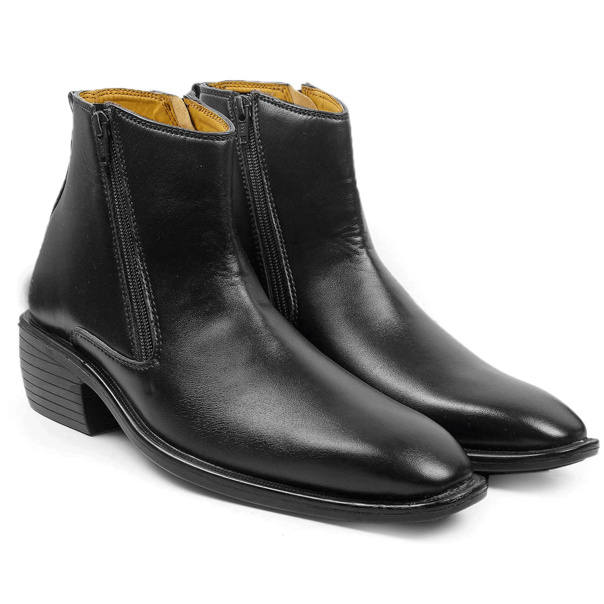 Mens dress ankle boots top with zipper