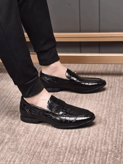 Classic Shiny Croco Design with Durable Sole Quality Shoes- Unique And Classy