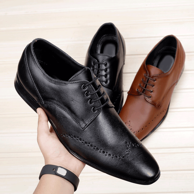New Arrival Formal In Genuine Leather Lace-up Derby Shoes -Unique and Classy