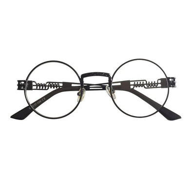 Buy Vintage fashion steampunk glasses round circle metal frame