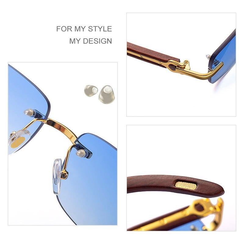 2021 New Rectangular Rimless Sunglasses For Men And Women-Unique and Classy