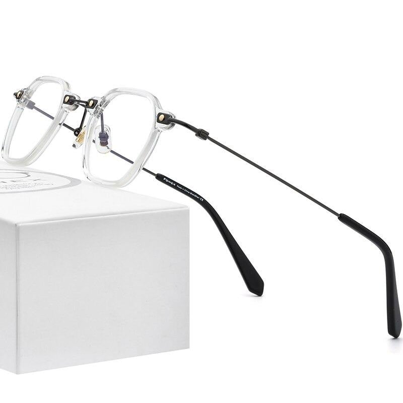 Vintage Square Titanium Glasses Frame Optical Spectacles Eyewear For Unisex