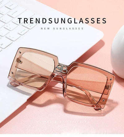 2021 Luxury Oversized Semi-Rimless Vintage Square Sunglasses For Unisex-Unique and Classy