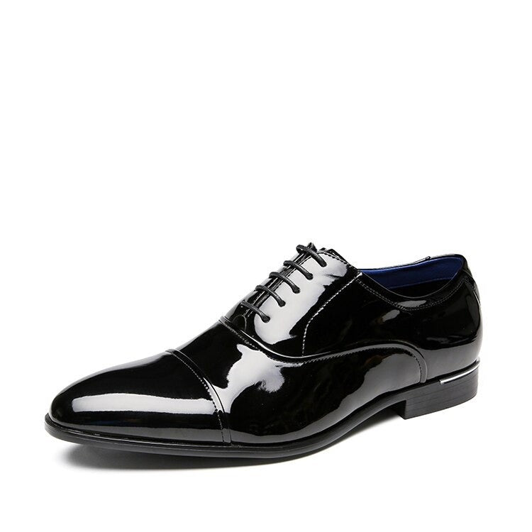 Black Fashionable Designed Business, Office, Wedding, Party Wear Lace-Up Shoes-Unique and Classy