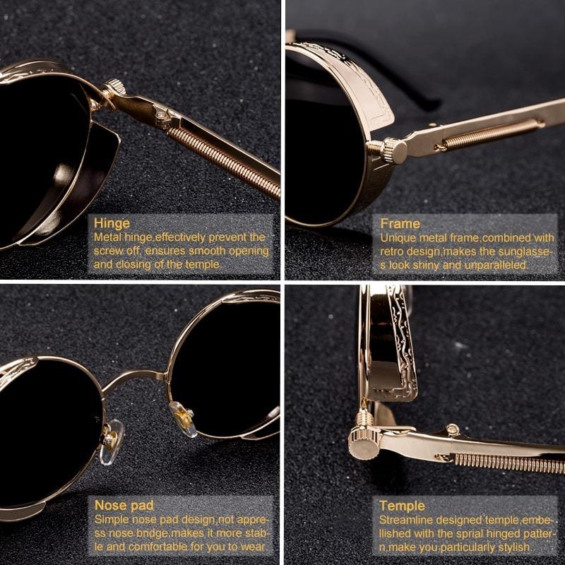 High Quality Retro Classic Luxury Brand Designer Round Metal Frame Sunglasses For Men And Women-Unique and Classy