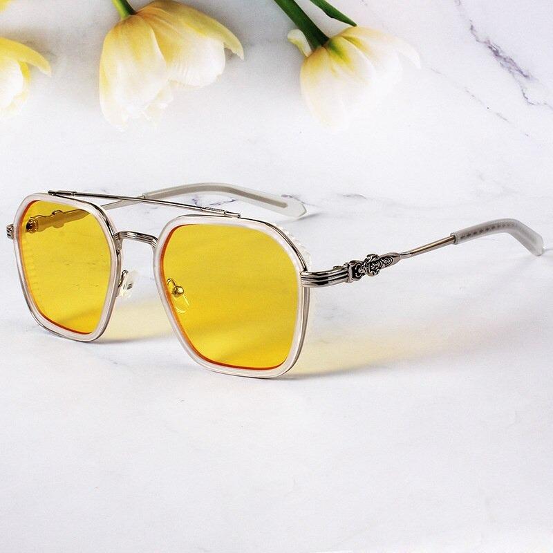 Oversized Titanium Glasses Acetate Anti-Blue Pilot Glasses Frame For Unisex