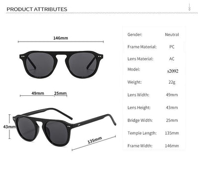 Brand Designer Punk Rivet Sunglasses For Men And Women-Unique and Classy