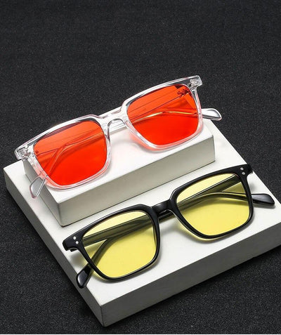 Fashionable Small Square Transparent Ocean Sheet Metal Hinge Mirror Eyeglasses For Men And Women-Unique and Classy
