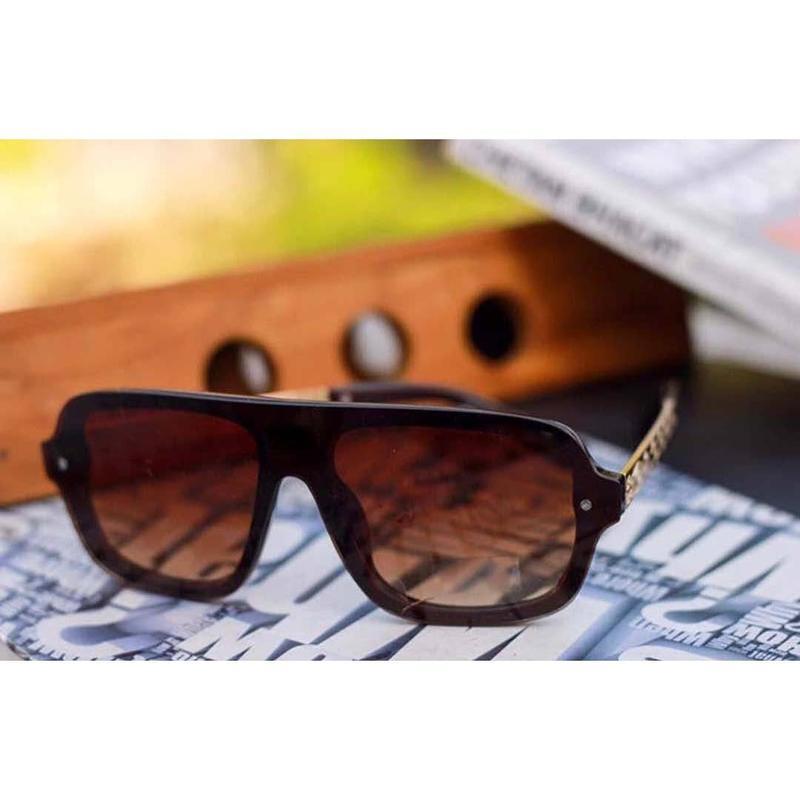 Dual Brown Shade Oversize Stylish Looking New unisex Sunglasses For Men And Women-Unique and Classy