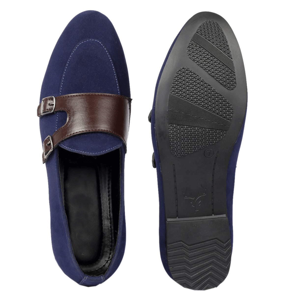 Fashionable Double Monk Suede Material Slip On Shoes For Men's-Unique and Classy