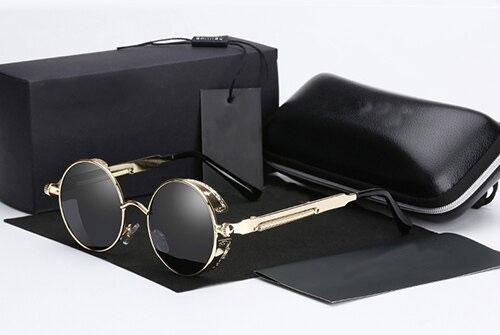 Classic Vintage Round Metal Frame HD Polarized Sunglasses For Unisex-Unique and Classy