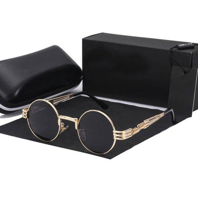 Designer Shades Metal Round Frame Mirror Sunglasses For Men And Women-Unique and Classy
