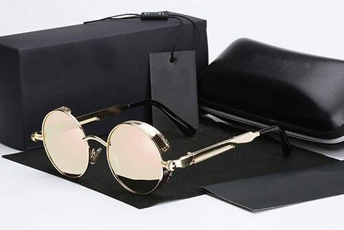 Classic Vintage Round Metal Frame HD Polarized Sunglasses For Unisex-Unique and Classy