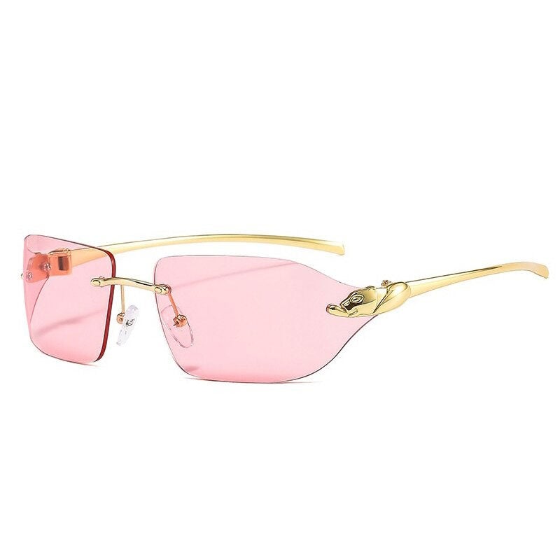 2021 Luxury Alloy Rimless Frame Brand Sunglasses For Unisex-Unique and Classy