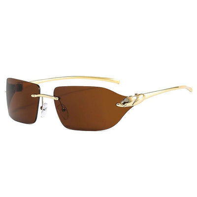 2021 Luxury Alloy Rimless Frame Brand Sunglasses For Unisex-Unique and Classy