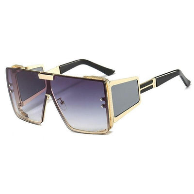 Big Frame Vintage Flat Top Punk Sunglasses For Women And Men-Unique and Classy