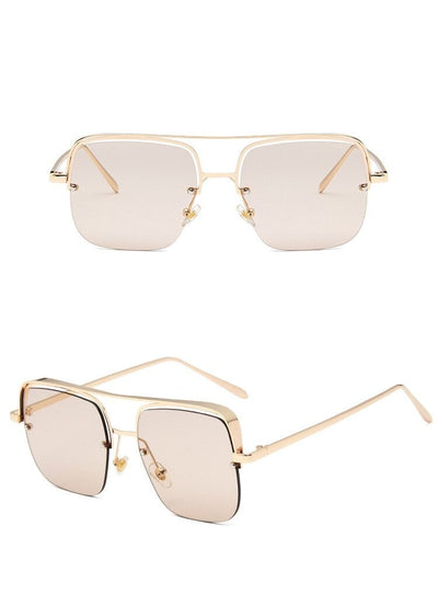 2021 Vintage Metal Square Frame Brand Sunglasses For Unisex-Unique and Classy
